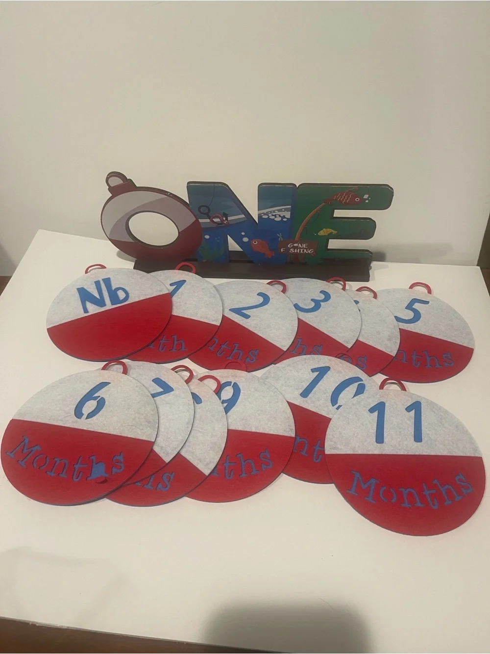 One First Birthday Party Supplies Set Blue Green o-fish-ally officially one